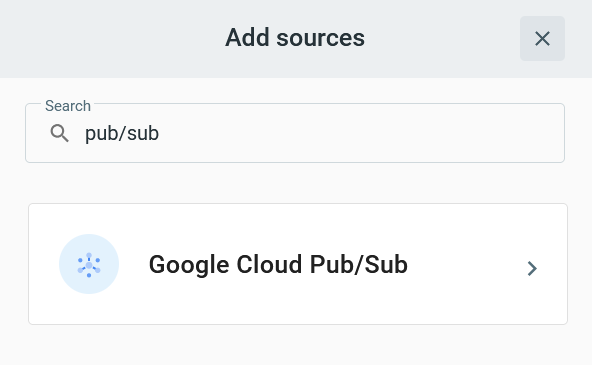 Adding a Google Cloud Pub/Sub source