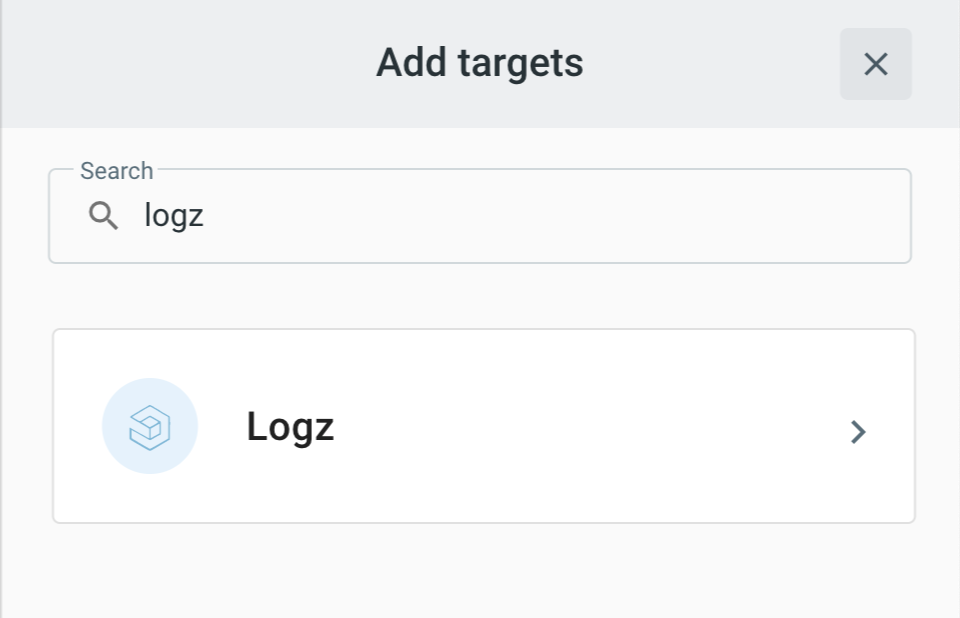 Adding a Logz Target