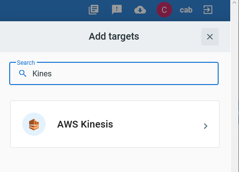 Adding a Kinesis Target