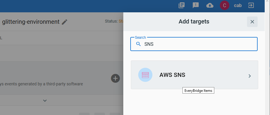 Adding an SNS Target