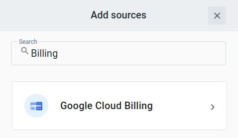 Adding a Google Cloud Billing source