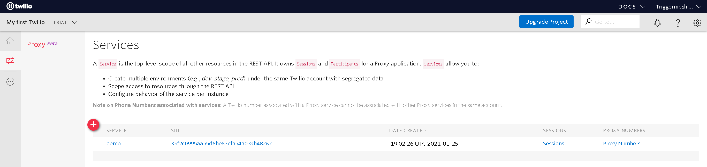 Twilio Proxy Register